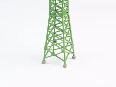 Single phase electric pole high 1-160 resin 3D print model