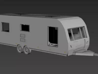 Tri Axle Caravan for 3D Printing and RC 3D print model