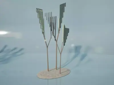 Conceptual shrub S1Av7 Free low-poly 3D model