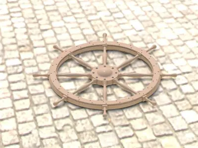 Ship Wheel Free 3D model