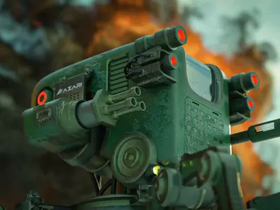 Mech Model with Rig 3D model