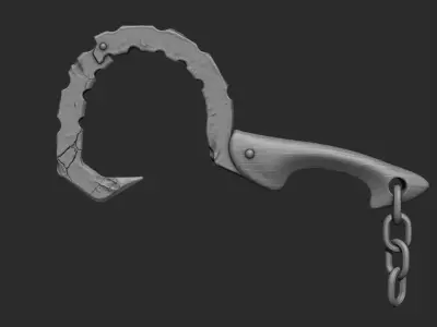 Hook Zbrush HighPoly 3D model 3D model