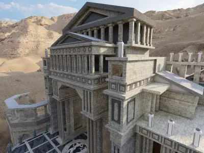 Parthenon-Historical Greek Temple 3D model 2