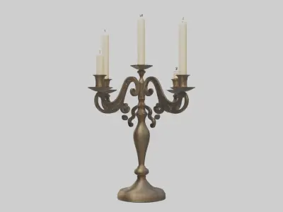 Candelabra Model 1 Low-poly 3D model