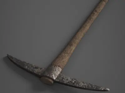 Wooden Pickaxe Low-poly 3D model buy