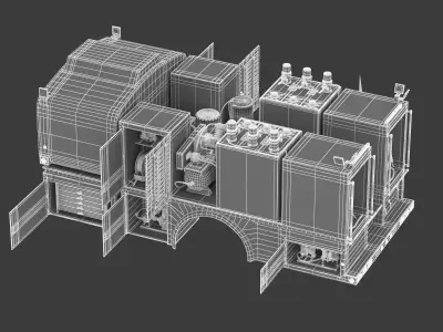Mobile Diesel Fuel Transfer Tank 3D model