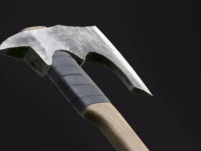 Survival Axe 3D Model Low-poly 3D model