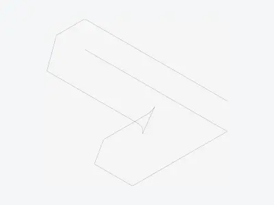 Seating - Contemporary - Three - Corner - Backrest - Right Low-poly 3D model