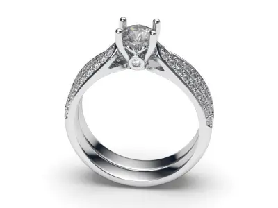 solitaire with ring sizes  9 part S90 3D print model