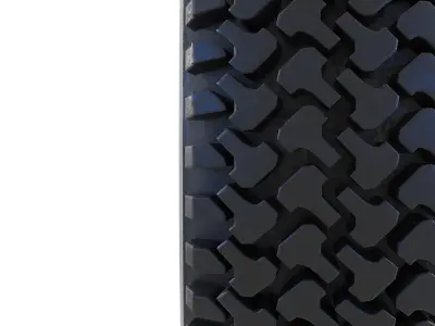 Offroad Tire Wheel Design  Low-poly 3D model