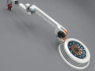 3D Futuristic Robotic Arm Rigged animated 3D model