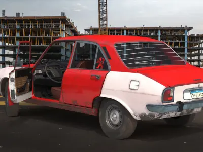 Peugeot 504 taxi Free 3D model