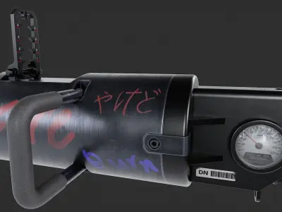 Gun-Japan Low-poly 3D model