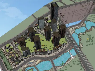 Sketchup Residential Complex T5 3D model