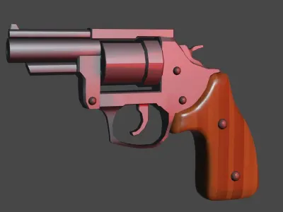 Revolwer revolver Low-poly 3D model
