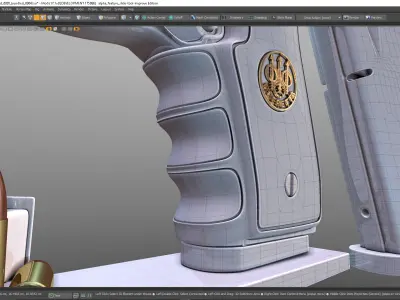 M9 parabellum subdivision ready just mind blowing topology 3D model