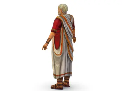 Greek Thinker Old Man Aristotle Teacher Low-poly 3D model