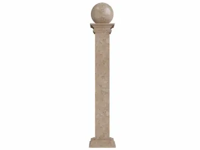 Marble column Low-poly 3D model