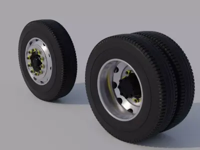 Truck wheels 3d 3D model