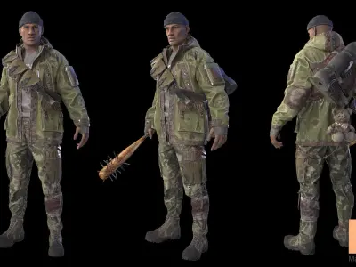Adventure Character 02 Low-poly 3D model