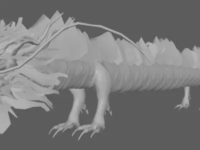 Golden Chinese Dragon 3D model