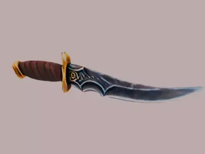 Dagger game asset Low-poly 3D model