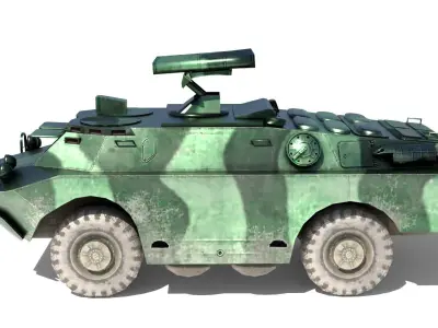 BRDM-3  reconnaissance Low-poly 3D model