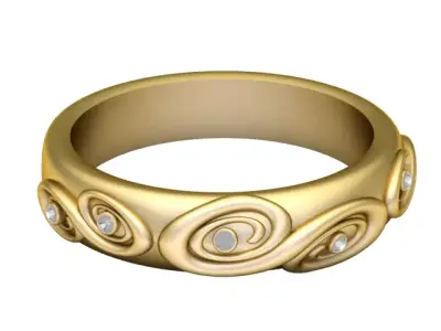 ANTIQUE SWRIL RING 3D PRINTABLE MODEL  3D print model