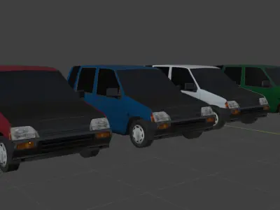 Daewoo Tico Lowpoly Free low-poly 3D model