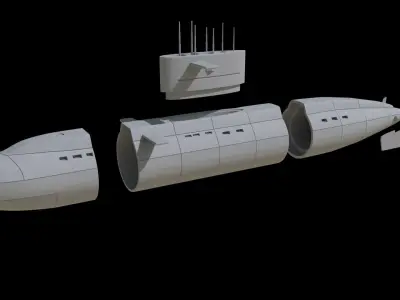Submarine 3D model 3D print model