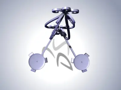 Candles support 2x with ornaments with forged wrought metal 3D model