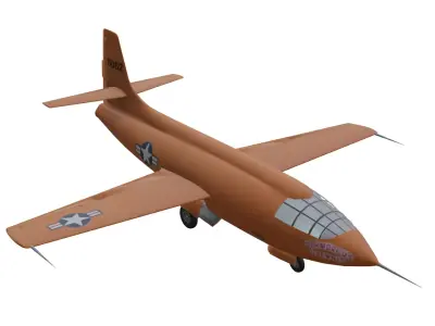 Bell X-1 Aircraft Low-poly 3D model