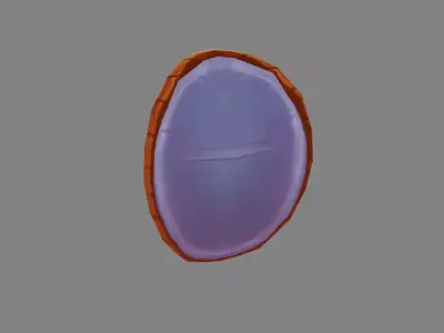 Cartoon Turtle Shell Shield Low-poly 3D model