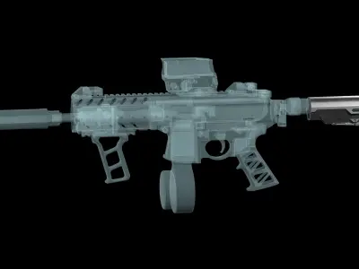Strike Industries Viper MOD 1 Stock for AR 15 Low-poly 3D model