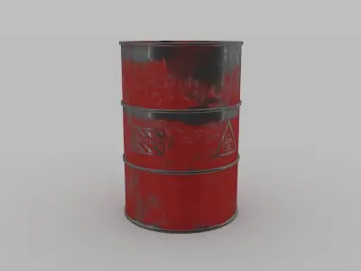 OIL BARREL SET Low-poly 3D model