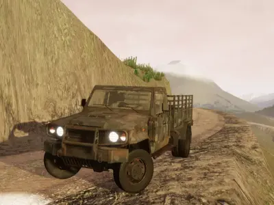 Light Military Vehicle Low-poly 3D model