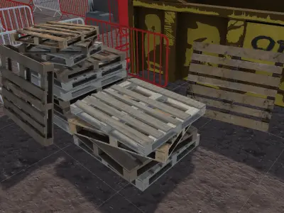 pallet bundle Low-poly 3D model