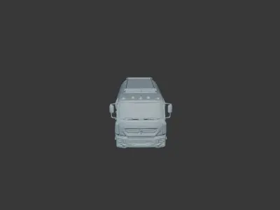 Realistic Tanker Truck 3D Model -Industrial Vehicle for Printing 3D print model