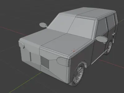 low poly jeep redy for games engine  Low-poly 3D model