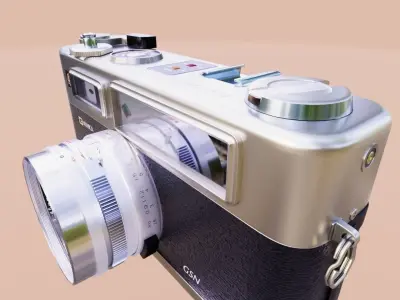 Photocamera Yashica Gsn 35 Modelo 3D Low-poly 3D model