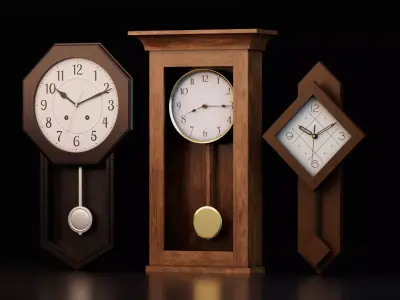 Wall Clock 3D Model Pack 3D model