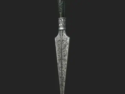 Bellatrix Lestrange Dagger Low-poly 3D model