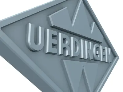 Uerdingen Emblem Mesh Only - STL FBX Free 3D model
