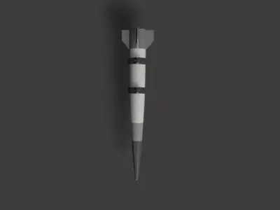 HVP missile Low-poly 3D model