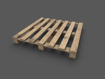Pallet 01 Game Ready Low-poly 3D model