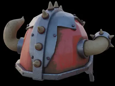 Helmet orc Low-poly 3D model