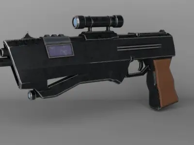 Sci Fi Pistol Low-poly 3D model