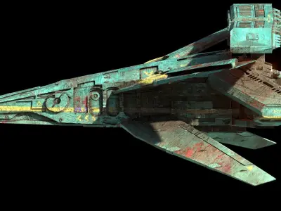 Sci-Fi SpaceShip Space Craft PBR 3D model