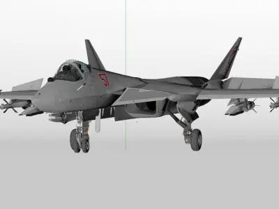 Sukhoi Su-57 3D model 4
