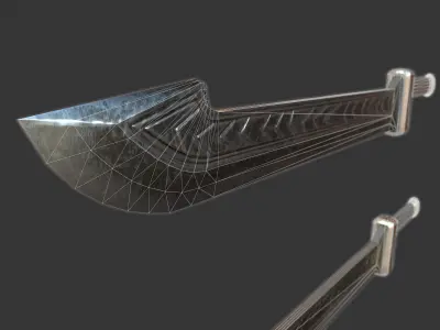 Cleaver Sword Low-poly 3D model